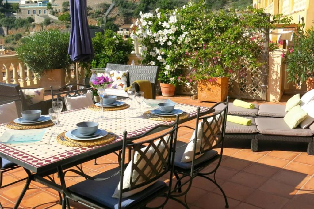 Apartamento En El Puerto De Soller Con Gran Terraza Privada Y Vistas Al Mar. Piscina Comunitaria. Localizado En Un Zona Tranquila Y Muy Soleada. Wifi Gratis Disponible. Parking. المظهر الخارجي الصورة