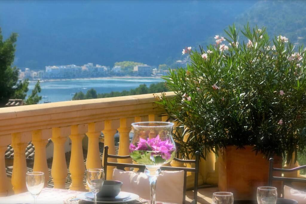Apartamento En El Puerto De Soller Con Gran Terraza Privada Y Vistas Al Mar. Piscina Comunitaria. Localizado En Un Zona Tranquila Y Muy Soleada. Wifi Gratis Disponible. Parking. المظهر الخارجي الصورة