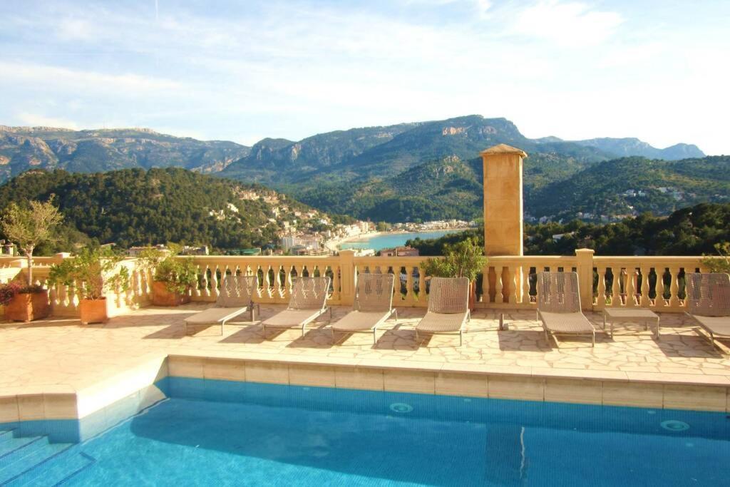 Apartamento En El Puerto De Soller Con Gran Terraza Privada Y Vistas Al Mar. Piscina Comunitaria. Localizado En Un Zona Tranquila Y Muy Soleada. Wifi Gratis Disponible. Parking. المظهر الخارجي الصورة