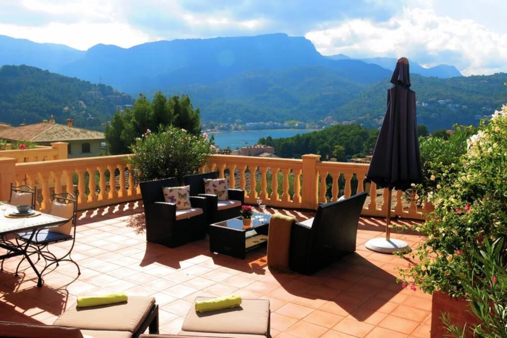 Apartamento En El Puerto De Soller Con Gran Terraza Privada Y Vistas Al Mar. Piscina Comunitaria. Localizado En Un Zona Tranquila Y Muy Soleada. Wifi Gratis Disponible. Parking. المظهر الخارجي الصورة